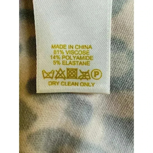 KATE SPADE Women Autumn Leopard Dress 2 Tan Brown Short Sleeve A-Line Ponte Knit - Picture 7 of 8